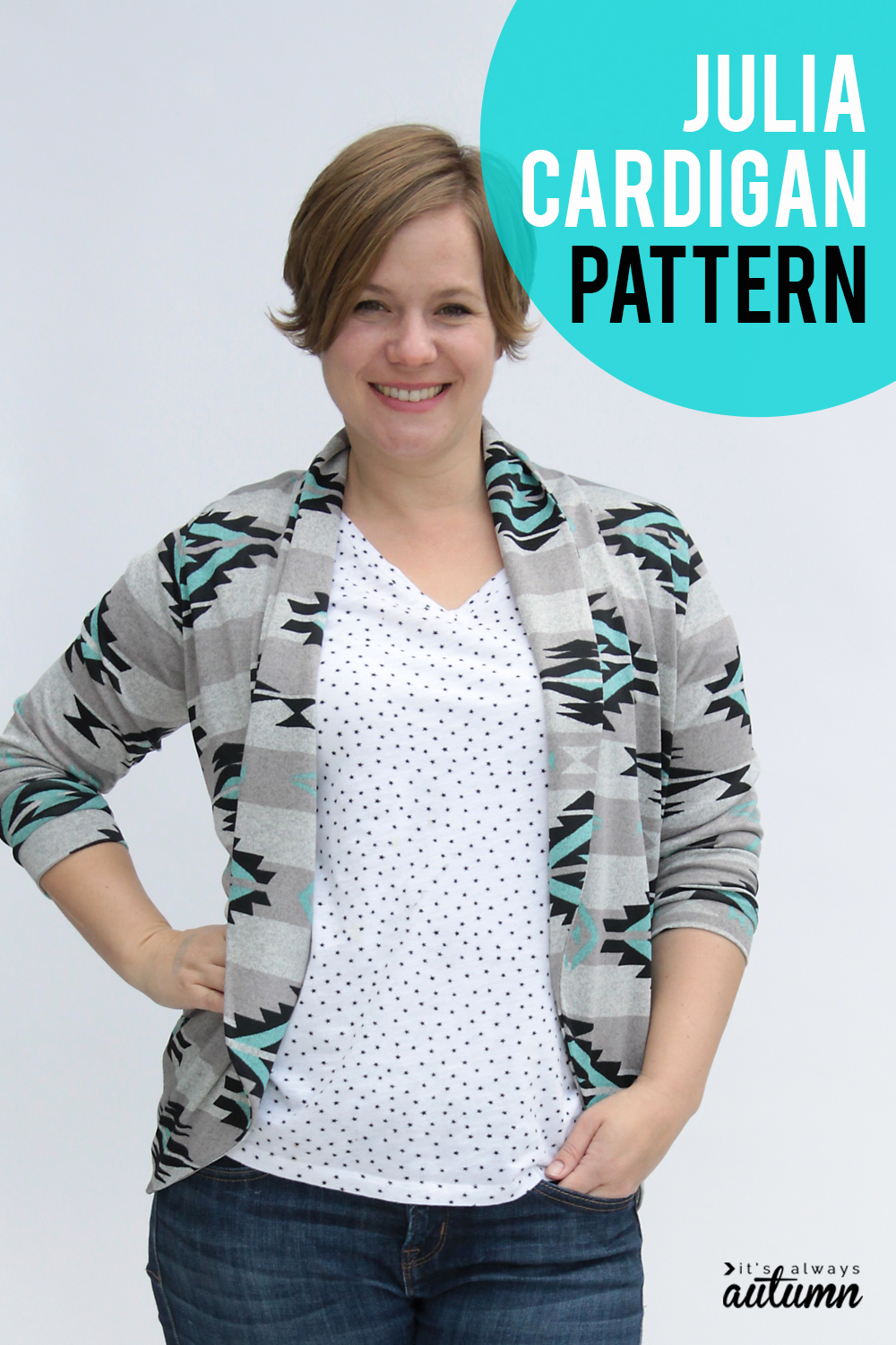 Pattern review of the Julia Cardigan pattern.