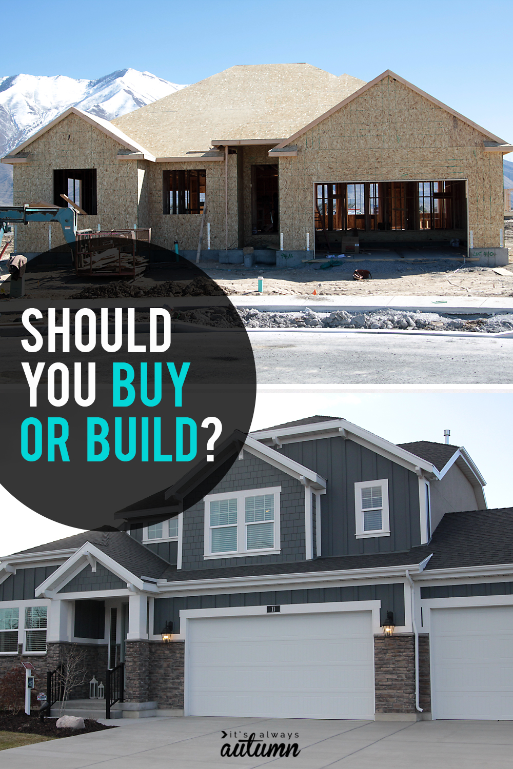 Should you buy or build your next house? Click through for pros and cons of both options.