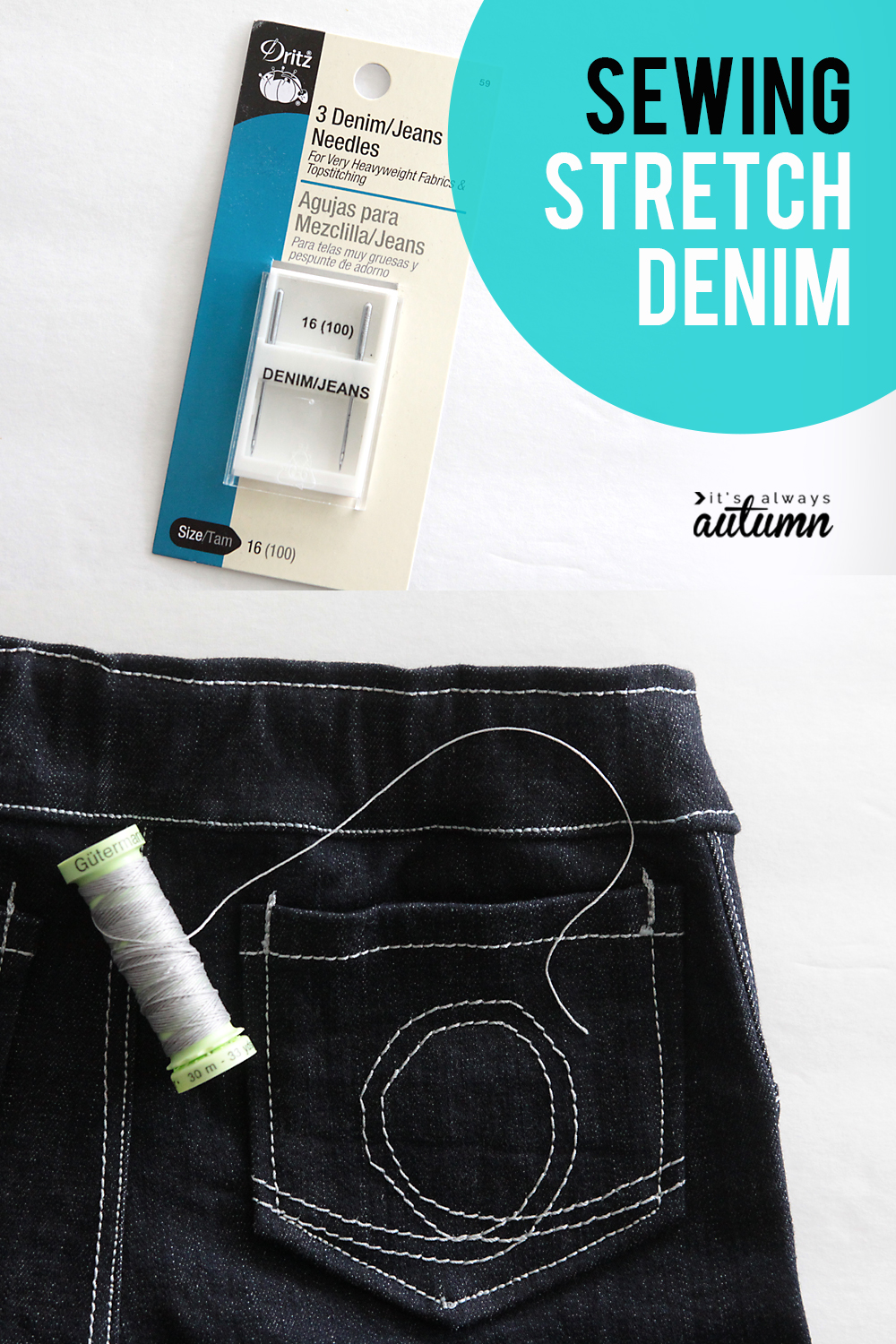 Sewing threads for denim and jeans