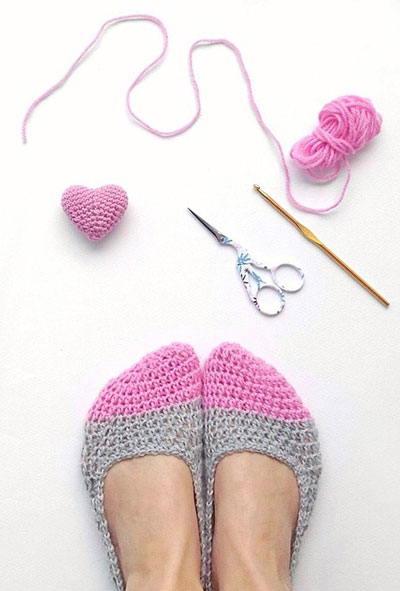 Easy crochet slippers