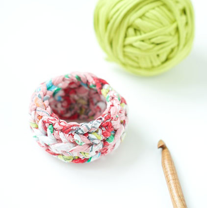 Tiny crochet basket
