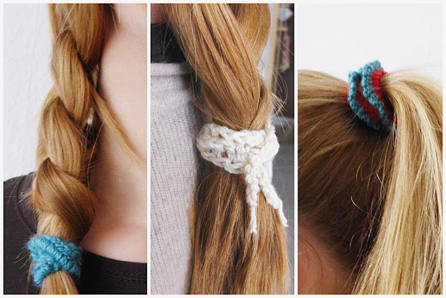 Easy crochet hair tie