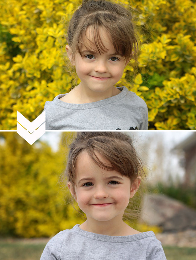 A little girl in front of yellow flowers, a little girl with yellow flowers blurred out in the background