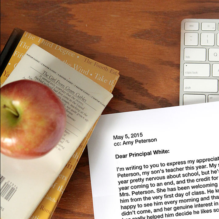 what a fantastic idea! the best cheap, easy teacher gift ever: a letter to the school principal telling why your child's teacher is amazing. I'm going to do this! The post has some good ideas for things to include in the letter.