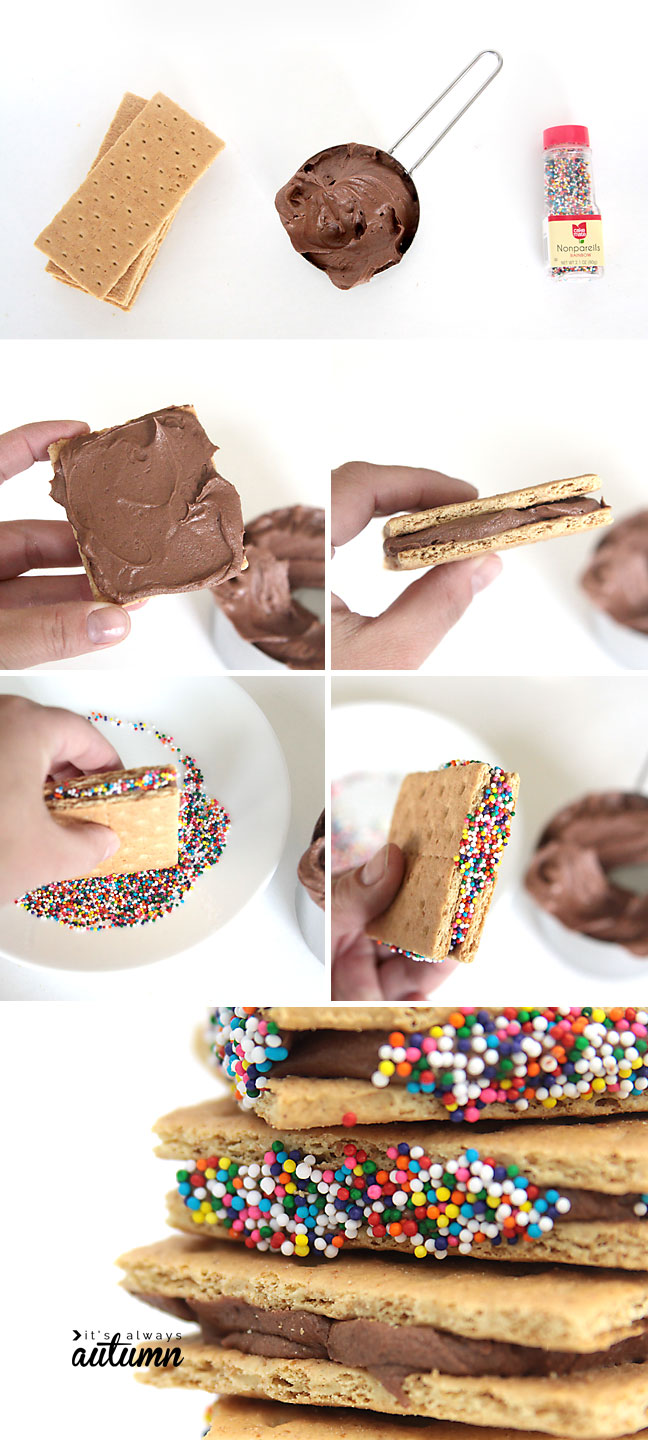 frosted graham crackers + the best chocolate frosting recipe It's Always Autumn