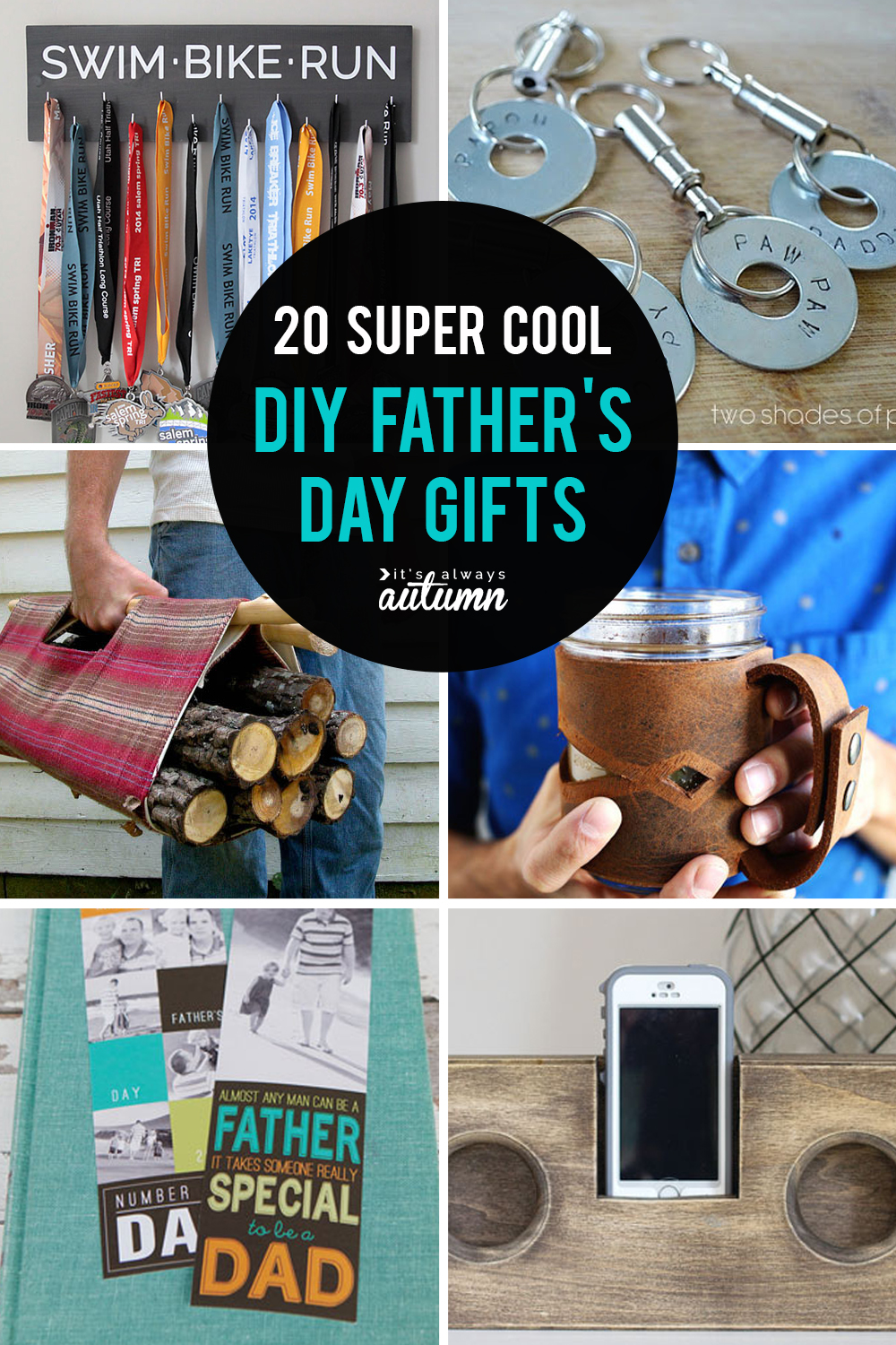 20 super cool DIY Father's Day gifts! Homemade gifts for Dad. Click through for all the tutorials.