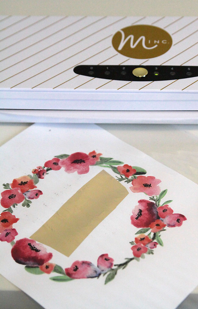 free watercolor printable + Minc gold foil - It's Always Autumn