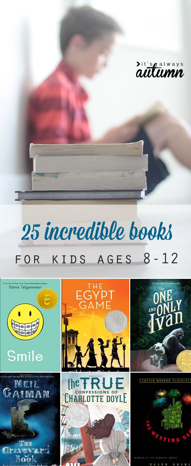 great list of the best books for kids ages 8-12 (grades 4-6). Perfect for a summer reading list!
