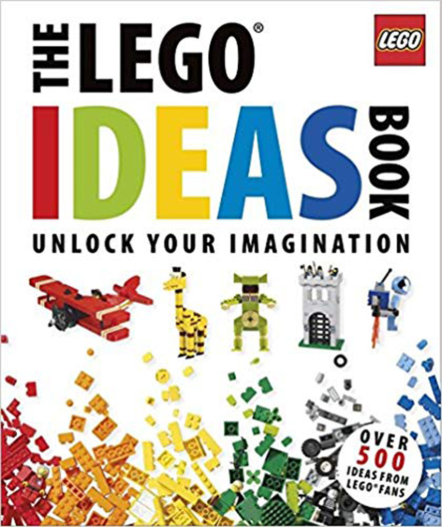 The LEGO ideas book with things built from legos on the front