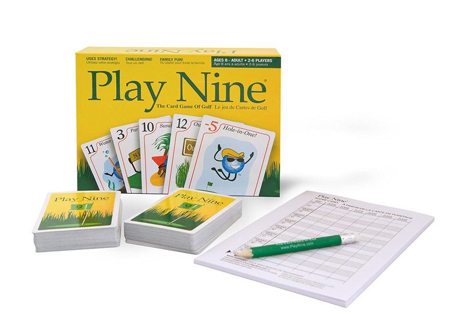Play Nine game with cards and score pad