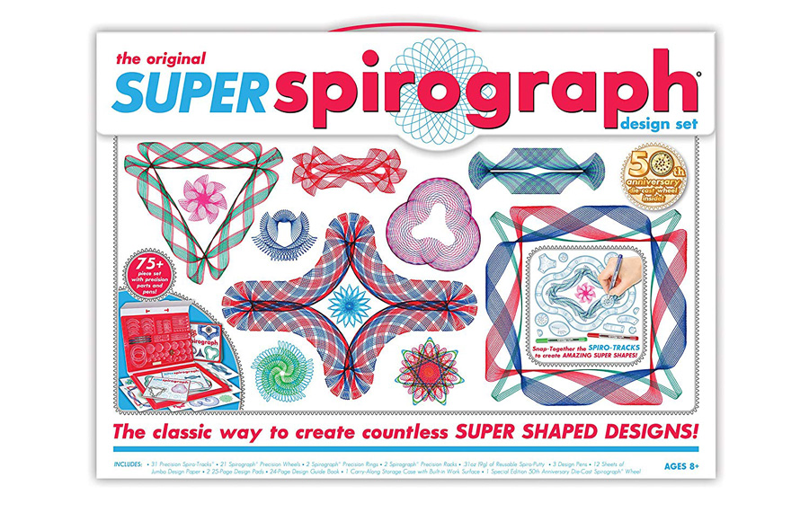 Super spirograph with spiral drawings