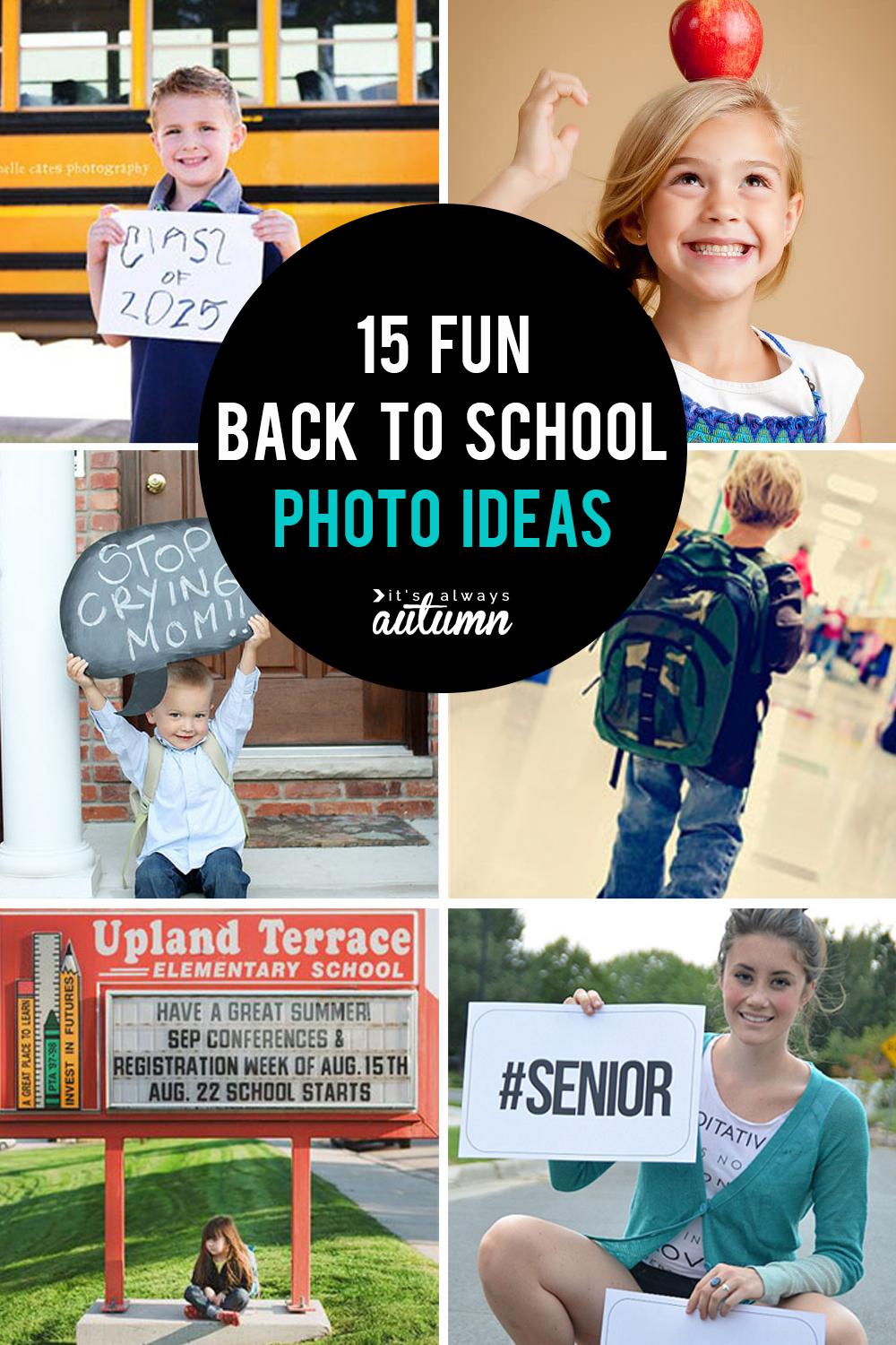 It's time to head back to school! Capture all the memories with these fun back to school photo ideas. Fun first day of school pictures.