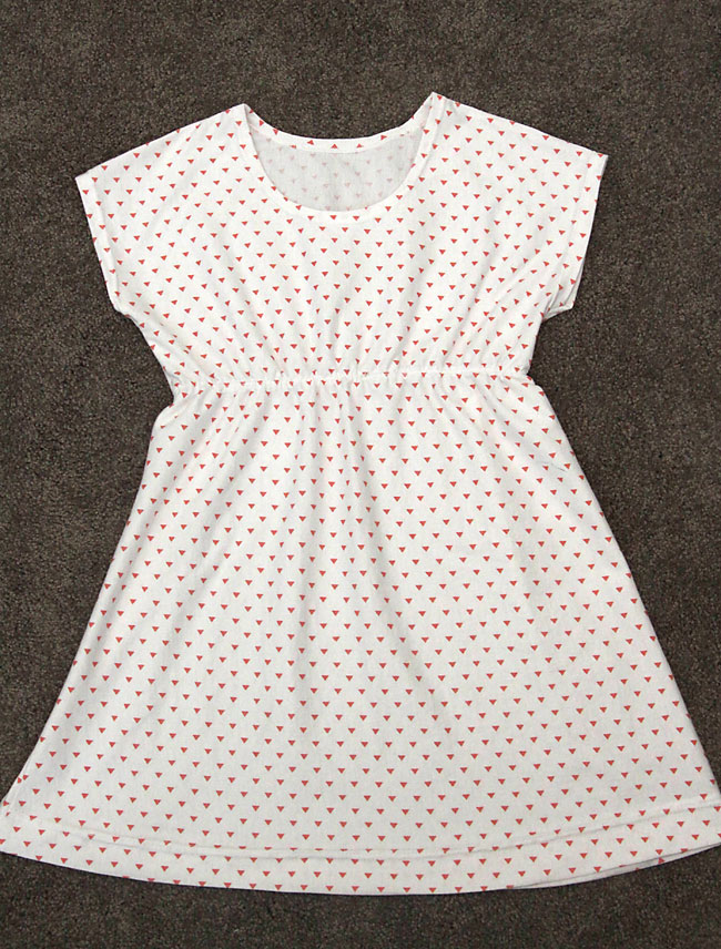 Finished play all day dress with gathered waist