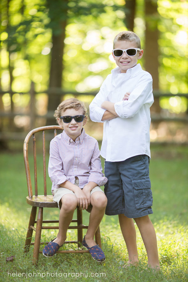 Boys wearing sunglasses