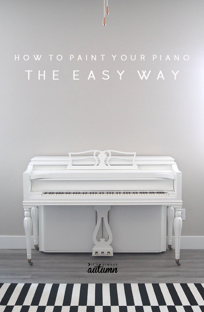 how to paint your piano the easy way - piano that\'s been painted white