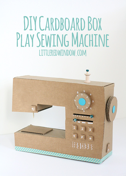 DIY cardboard box play sewing machine