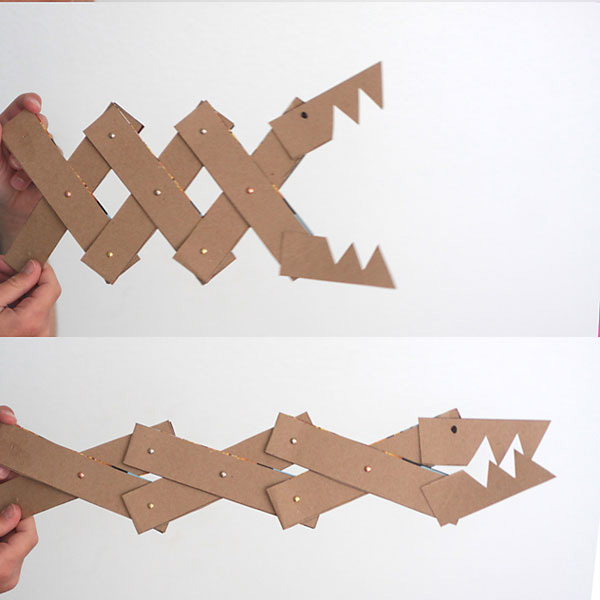 Cardboard monster toy