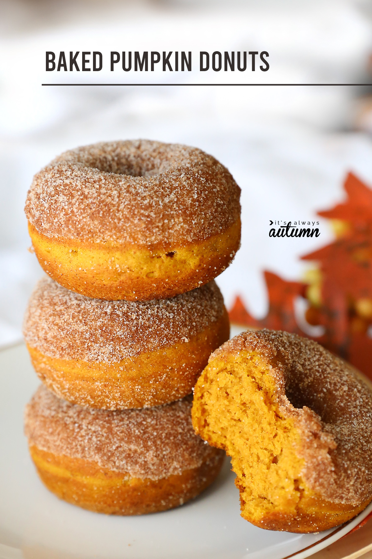 Baked pumpkin spice donuts are the perfect fall treat!