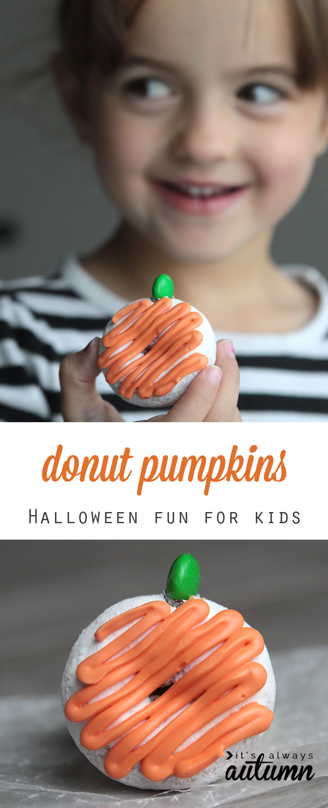 Halloween Food Crafts
 donut pumpkins fun & easy kids Halloween food craft It s Always Autumn