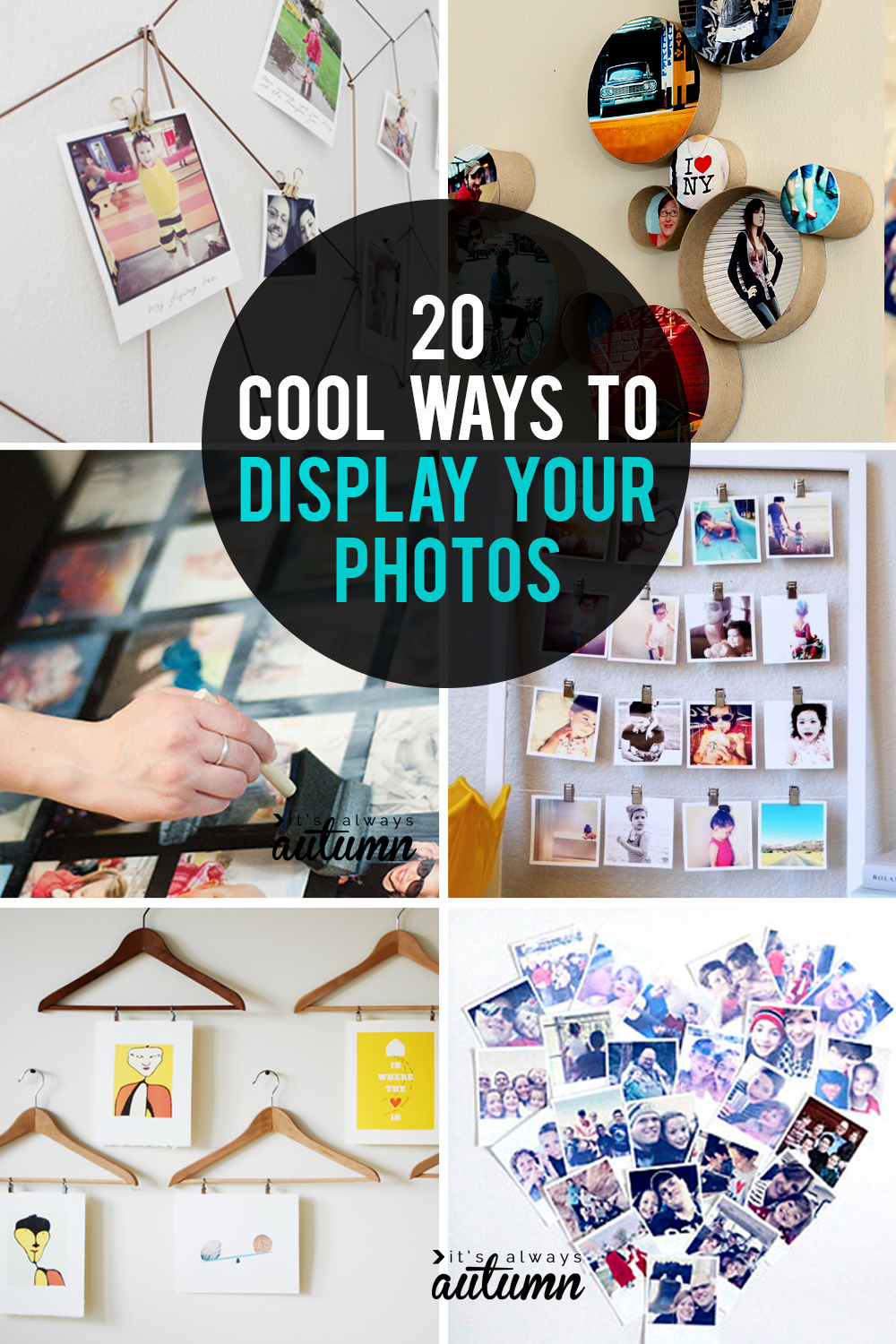 20 best DIY photo display ideas - It's Always Autumn