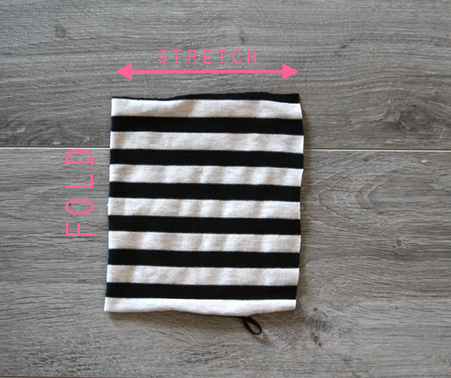 Sleeve cuff folded in half