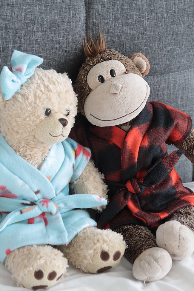 Teddy bears wearing robes