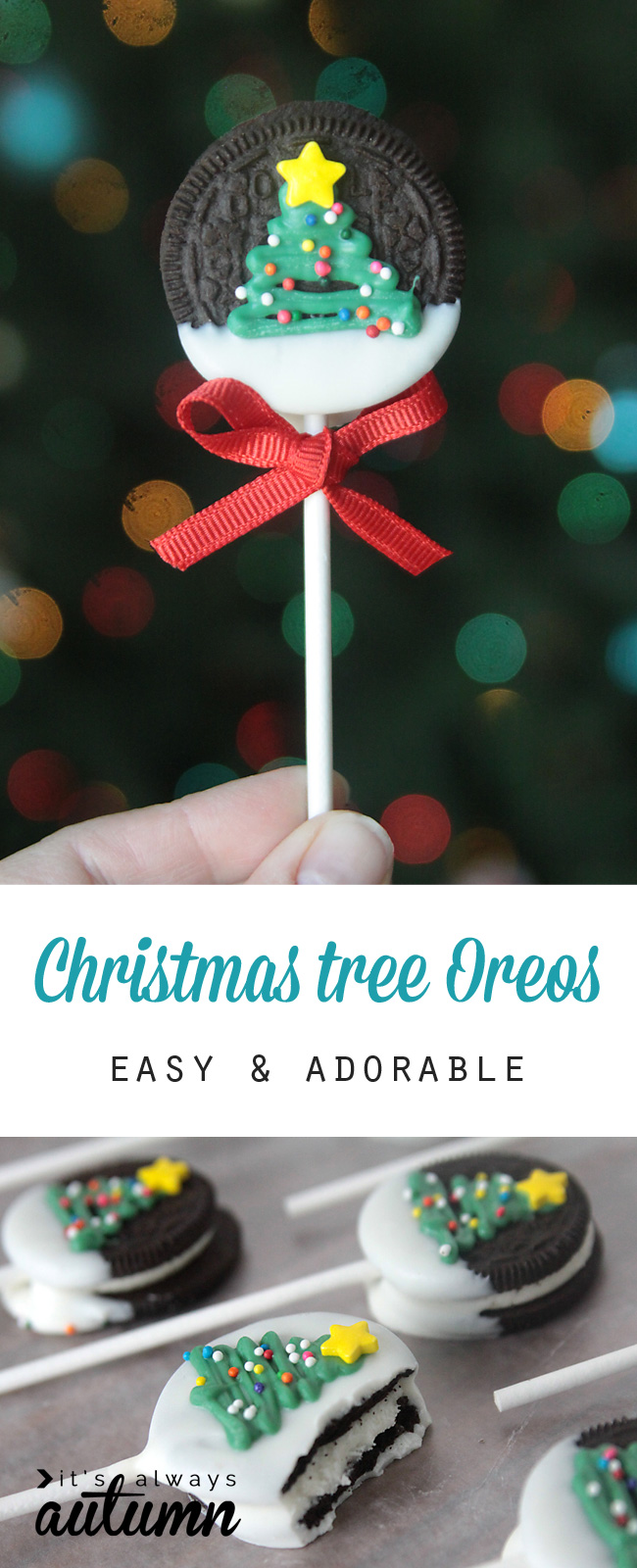 Christmas tree Oreo pop