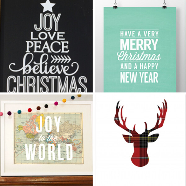 20 gorgeous, modern Christmas prints, and they're all free! Printable are a cheap way to decorate your house for the holidays.