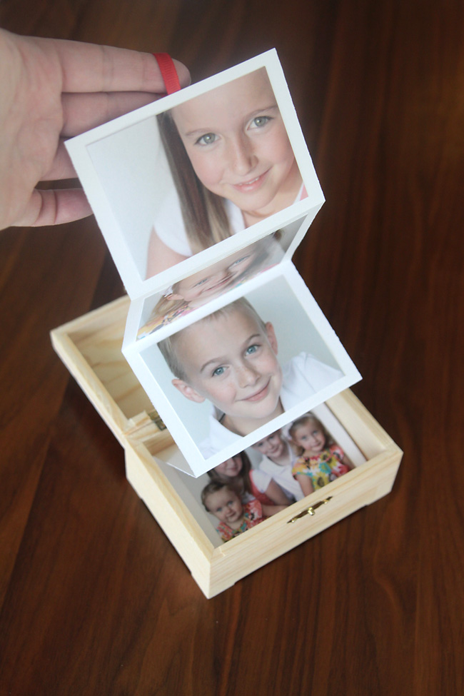 easy & cheap DIY gift idea photo gift box It's Always