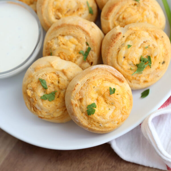Buffalo Chicken Crescent Rollups.