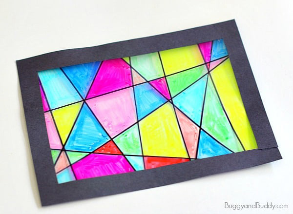 Kid\'s stained glass art project