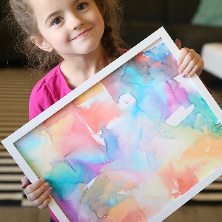 Tissue Paper Canvas Art for Kids - Crafty Kids at Home