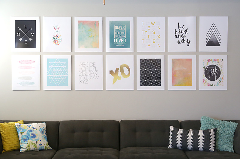 Gallery wall art display