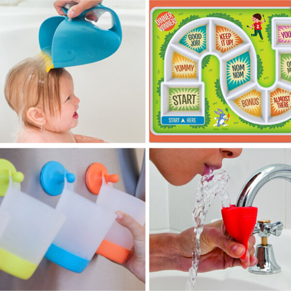 Collage of baby products that will make parent's life easier