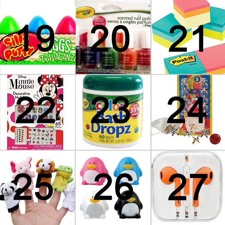 Various small toys that will fit inside plastic Easter eggs