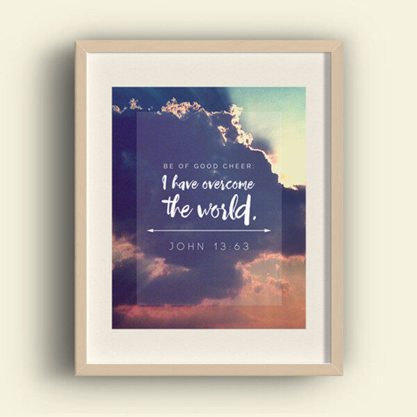 Framed scripture art print