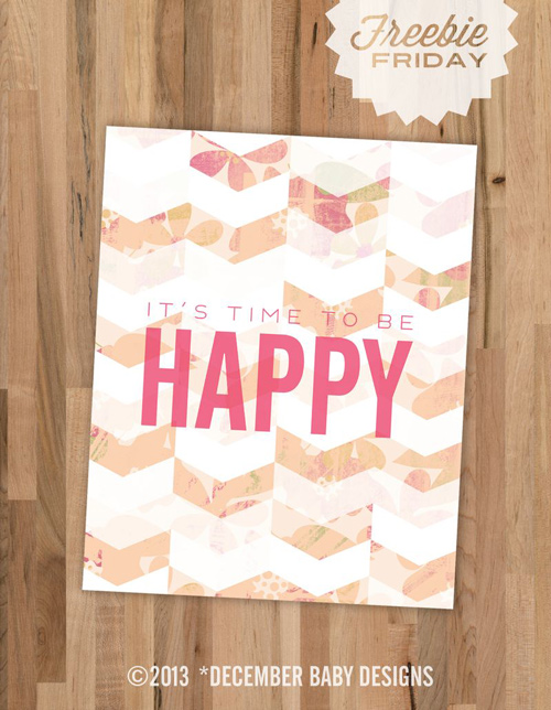 It\'s time to be happy quote print