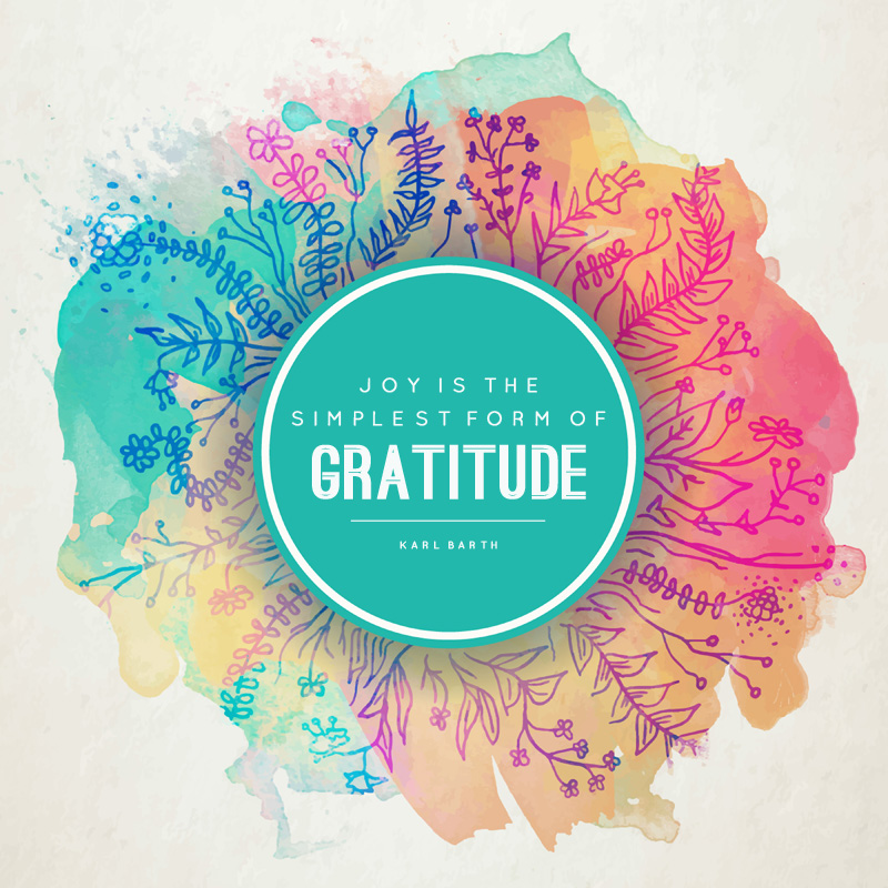 Quote print: joy is the simplest form of gratitude