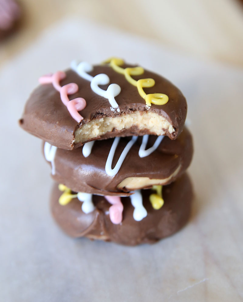 Chocolate covered peanut butter eggs