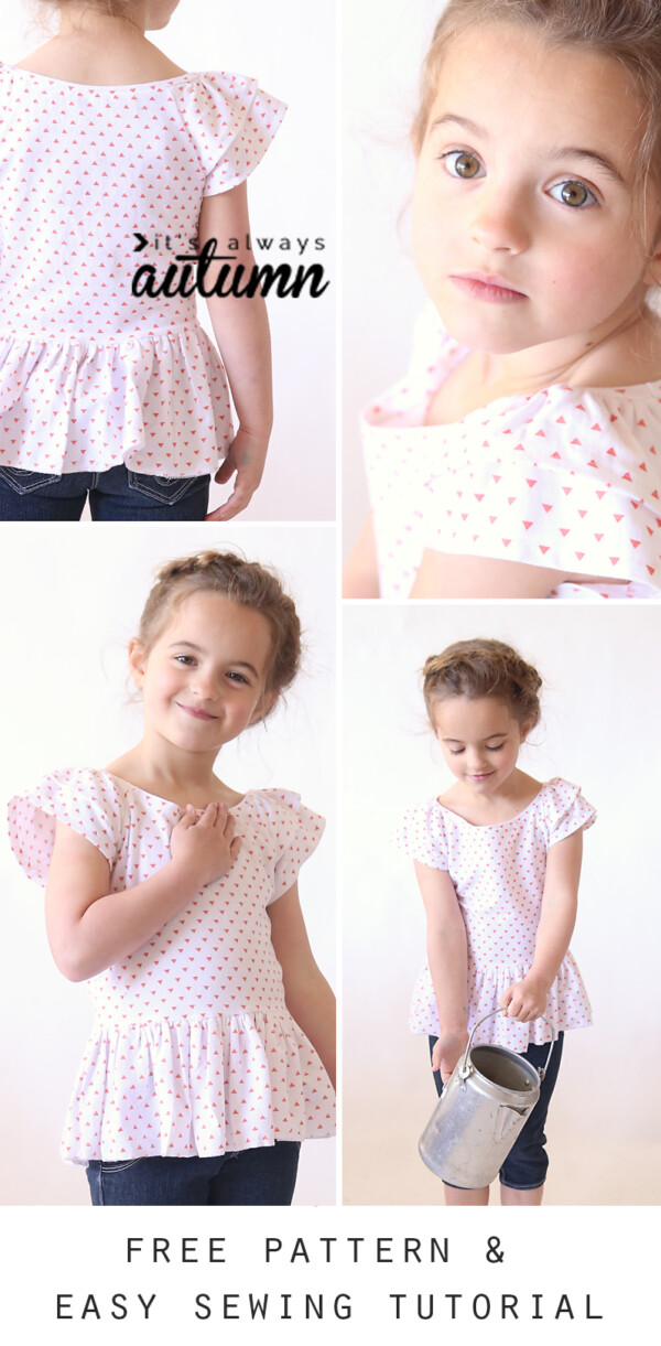 the "hello spring" girls' top | free pattern in size 4/5 - It's Always ...