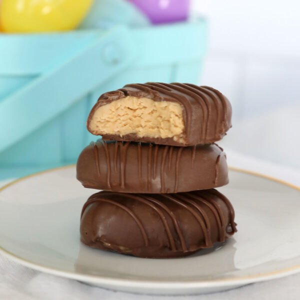 Homemade peanut butter eggs.
