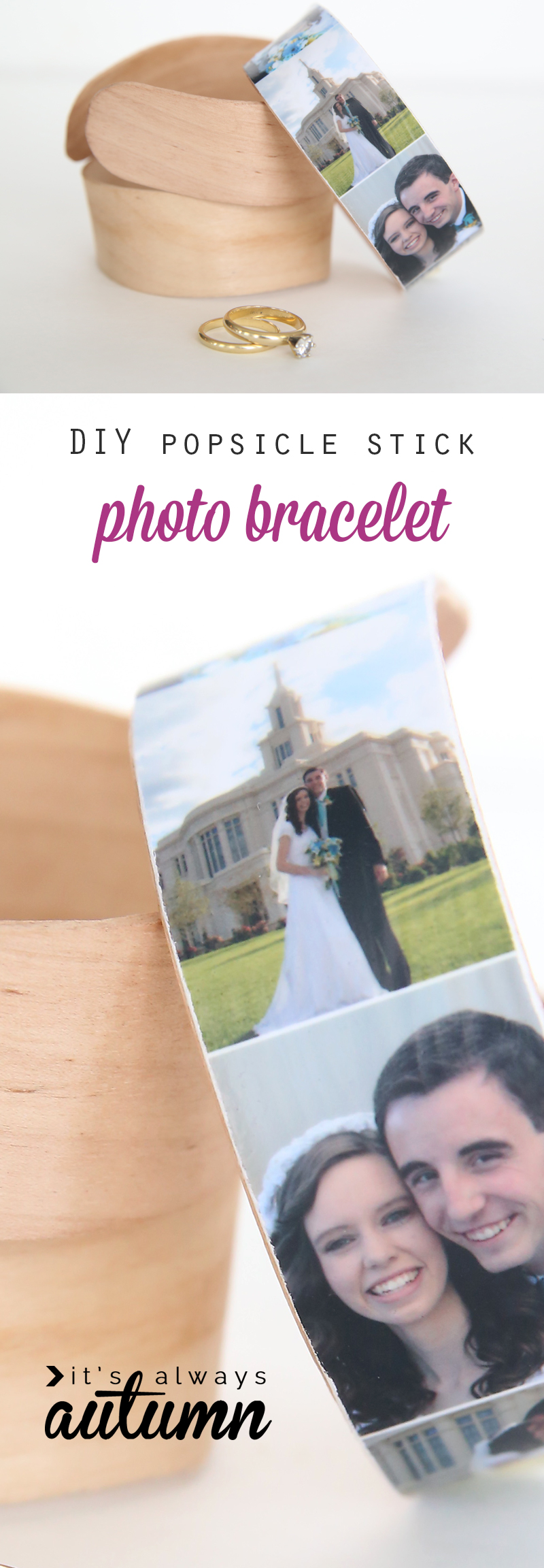 DIY popsicle stick bracelet with photos