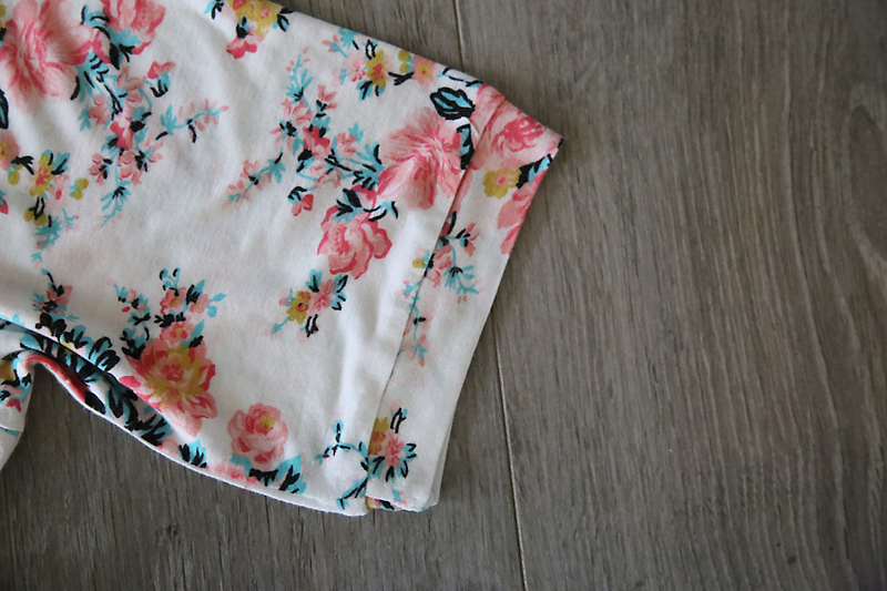 Close up of the sleeve hem