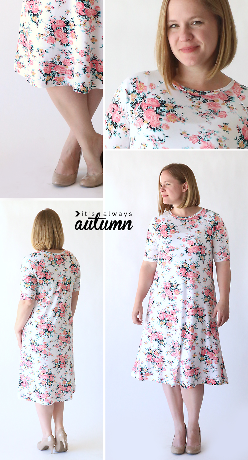 the easy tee swing dress  simple sewing tutorial - It's Always Autumn