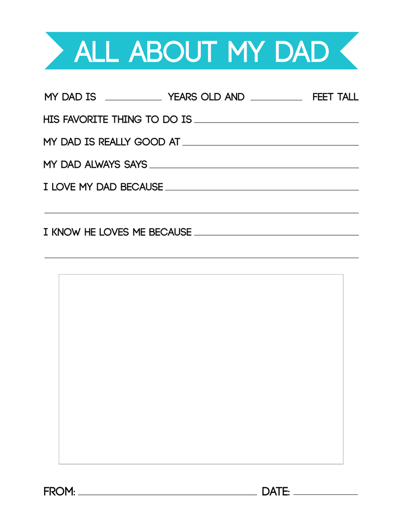 printable father\'s day questionnaire