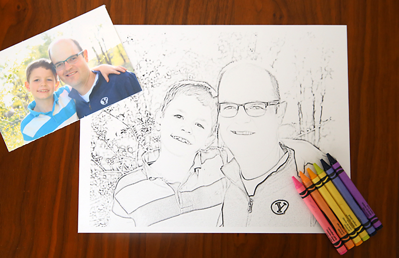 This is completely awesome: you can turn any photo into a personalized coloring page for your kids! What a fun summer activity.