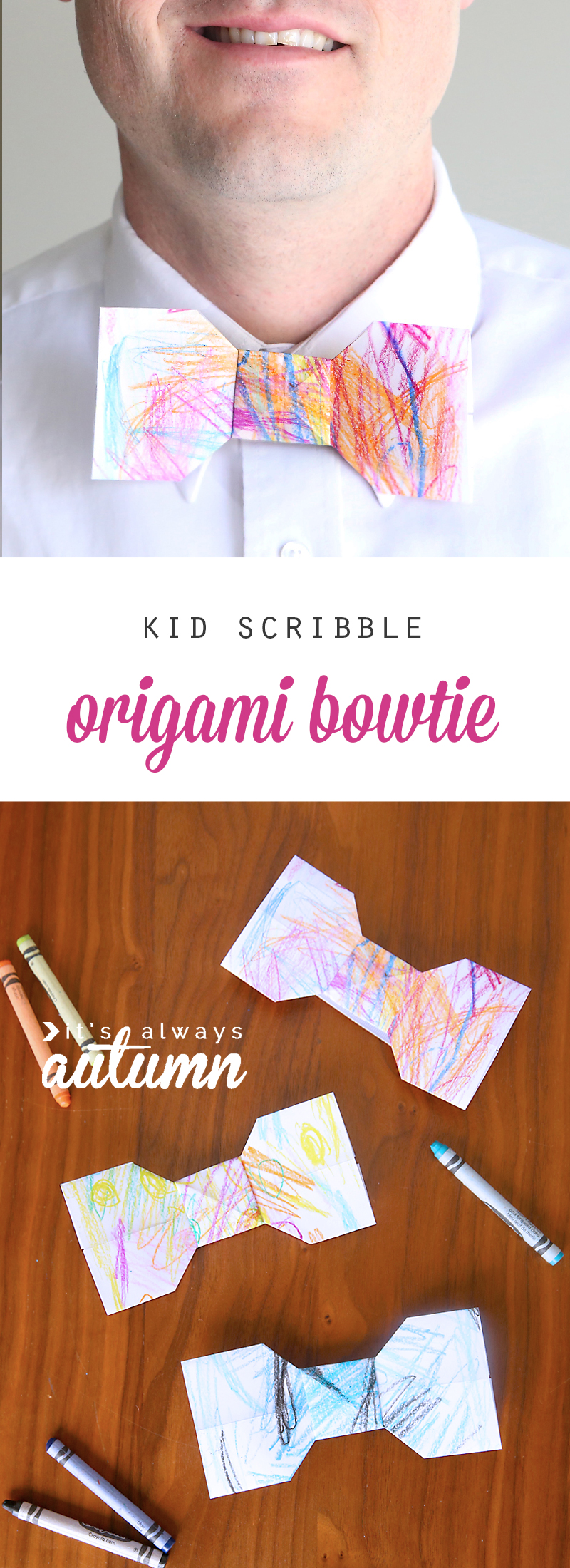 Paper origami bow ties