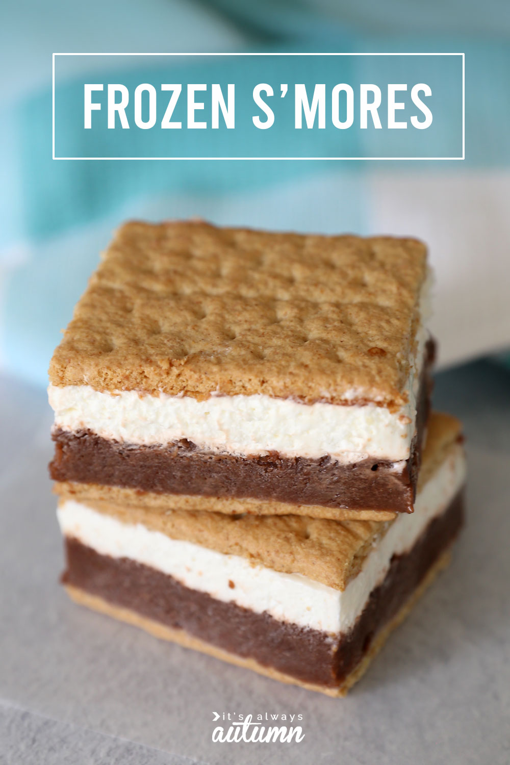 Frozen s'mores are a great way to enjoy all the flavor of s'mores in a cold treat! Keep them in your freezer so you can enjoy them anytime.