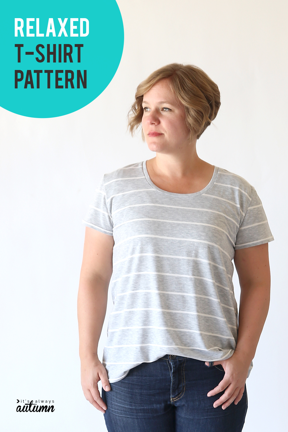 Learn how to sew a cute relaxed fit t-shirt with this sewing pattern and tutorial.