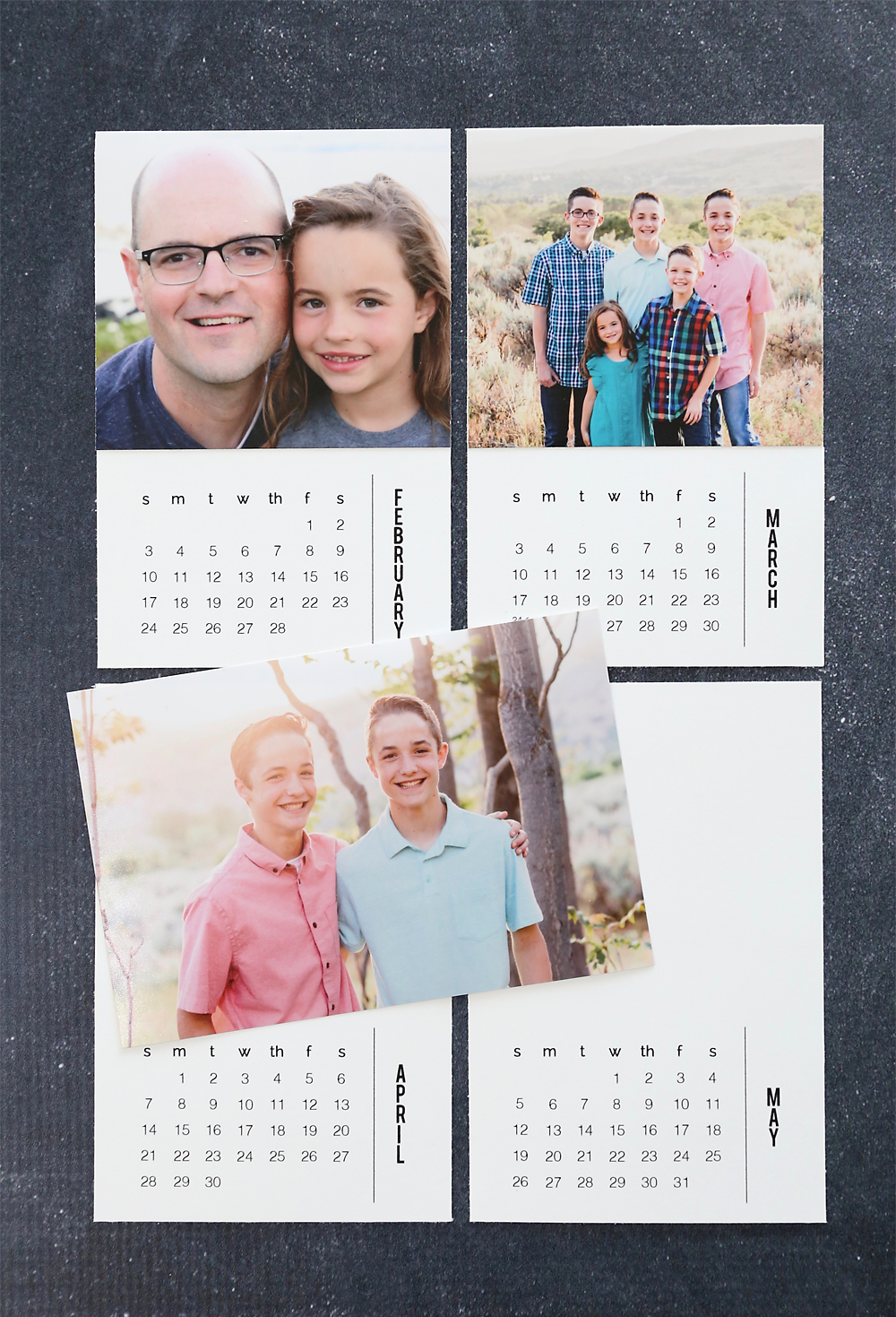 Small personalized photo calendars